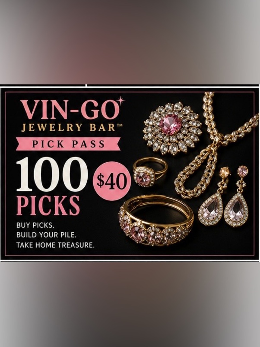 VIN-GO JEWELRY PICK PASS™ | 100 PICKS